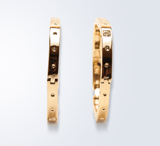 Thin Gold Dimple Bracelet